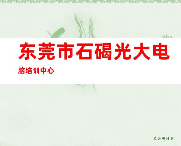 东莞市石碣光大电脑培训中心