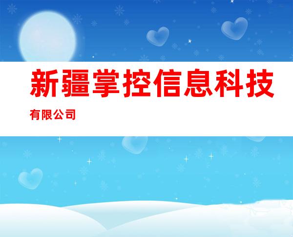 新疆掌控信息科技有限公司